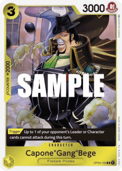 (100) One Piece TCG OP04: Kingdoms of Intrigue Single: CaponeGangBege (OP04-100) (V.1) Rare