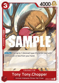 (010) One Piece TCG OP04: Kingdoms of Intrigue Single: Tony Tony.Chopper (OP04-010) Common
