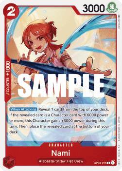 (011) One Piece TCG OP04: Kingdoms of Intrigue Single: Nami (OP04-011) Common