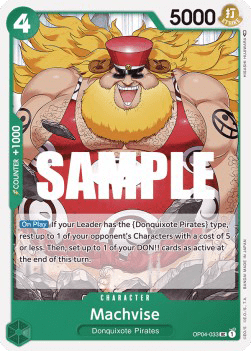 (033) One Piece TCG OP04: Kingdoms of Intrigue Single: Machvise (OP04-033) Uncommon