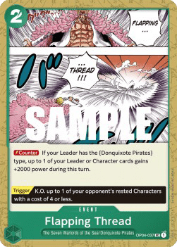(037) One Piece TCG OP04: Kingdoms of Intrigue Single: Flapping Thread (OP04-037) Uncommon