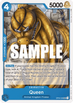 (046) One Piece TCG OP04: Kingdoms of Intrigue Single: Queen (OP04-046) Uncommon