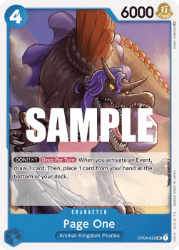 (053) One Piece TCG OP04: Kingdoms of Intrigue Single: Page One (OP04-053) Uncommon