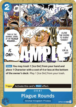 (055) One Piece TCG OP04: Kingdoms of Intrigue Single: Plague Rounds (OP04-055) Common