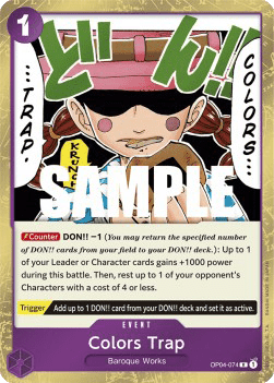 (074) One Piece TCG OP04: Kingdoms of Intrigue Single: Colors Trap (OP04-074) Rare