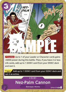 (075) One Piece TCG OP04: Kingdoms of Intrigue Single: Nez-Palm Cannon (OP04-075) Uncommon