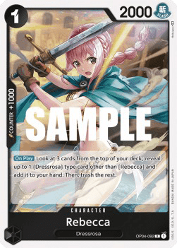 (092) One Piece TCG OP04: Kingdoms of Intrigue Single: Rebecca (OP04-092) Rare