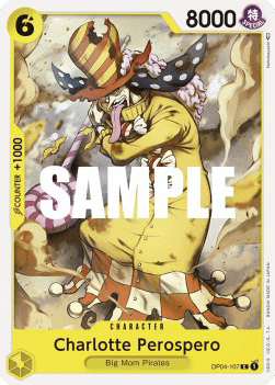 (107) One Piece TCG OP04: Kingdoms of Intrigue Single: Charlotte Perospero (OP04-107) Common