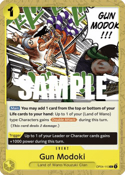 (115) One Piece TCG OP04: Kingdoms of Intrigue Single: Gun Modoki (OP04-115) Common