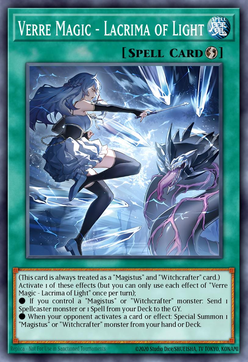 (046) YuGiOh TCG BLMM: Battles of Legend: Monster Mayhem Single: Verre Magic - Lacrima of Light Secret Rare