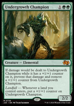 (736) Magic The Gathering Foundations Jumpstart Single: Undergrowth Champion Mythic