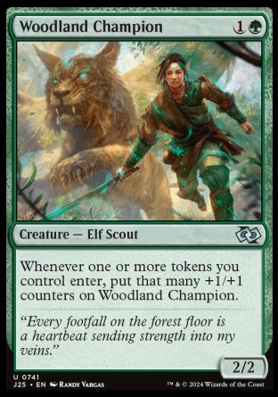 (741) Magic The Gathering Foundations Jumpstart Single: Woodland Champion Uncommon