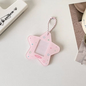 Photocard Holder: Star Shape: Glitter Pink