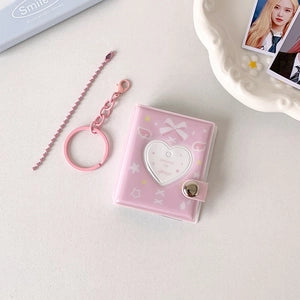 Mini Photo Album: Hollow Heart Shape: Pink
