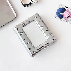 Photocard Holder: Silver with Black & White Stars
