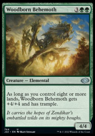 (744) Magic The Gathering Jumpstart 2022 Single: Woodborn Behemoth Uncommon