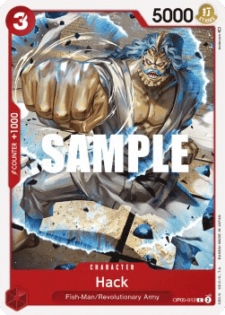 (012) One Piece TCG OP05: Awakening of the New Era Single: Hack (OP05-012) Common