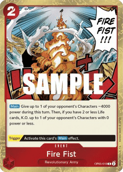 (019) One Piece TCG OP05: Awakening of the New Era Single: Fire Fist (OP05-019) Rare