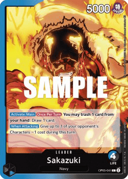 (041) One Piece TCG OP05: Awakening of the New Era Single: Sakazuki (OP05-041) (V.1) Leader