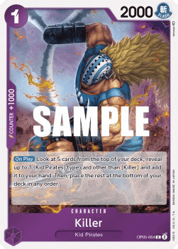(064) One Piece TCG OP05: Awakening of the New Era Single: Killer (OP05-064) Rare