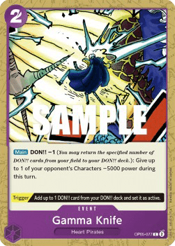 (077) One Piece TCG OP05: Awakening of the New Era Single: Gamma Knife (OP05-077) Common