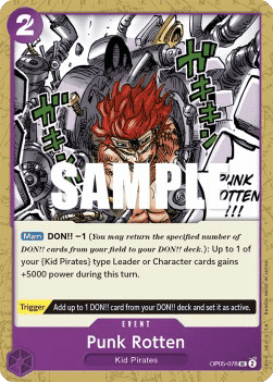 (078) One Piece TCG OP05: Awakening of the New Era Single: Punk Rotten (OP05-078) Uncommon