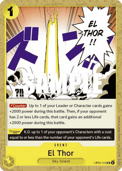 (114) One Piece TCG OP05: Awakening of the New Era Single: El Thor (OP05-114) Uncommon