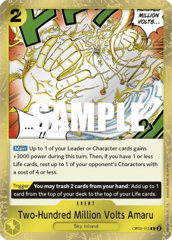 (115) One Piece TCG OP05: Awakening of the New Era Single: Two-Hundred Million Volts Amaru (OP05-115) Rare