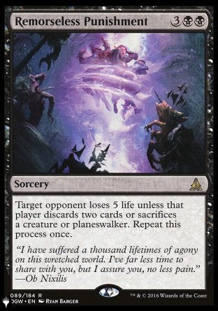 (089) Magic The Gathering The List Single: Remorseless Punishment Rare