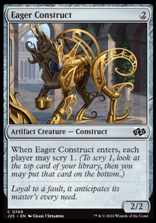 (749) Magic The Gathering Foundations Jumpstart Single: Eager Construct Common