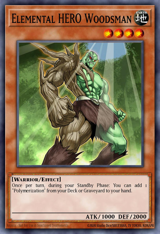 (004) YuGiOh TCG PP02: Premium Pack 2 Single: Elemental HERO Woodsman  Secret Rare