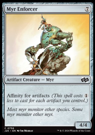 (756) Magic The Gathering Foundations Jumpstart Single: Myr Enforcer Common