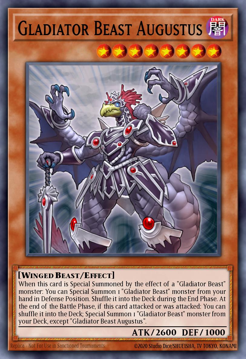 (030) YuGiOh TCG PRIO: Primal Origin Single: Gladiator Beast Augustus  Rare