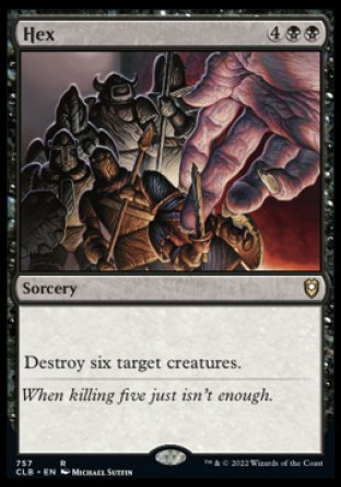 (757) Magic The Gathering Commander Legends: Battle for Baldur's Gate: Extras Single: Hex Rare