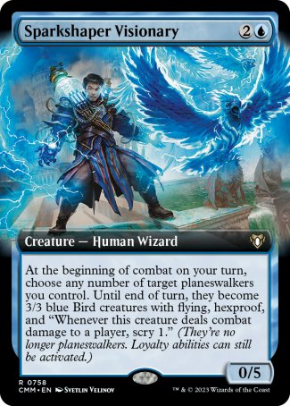 (758) Magic The Gathering Commander Masters: Extras Single: Sparkshaper Visionary (V.2) Holo Rare
