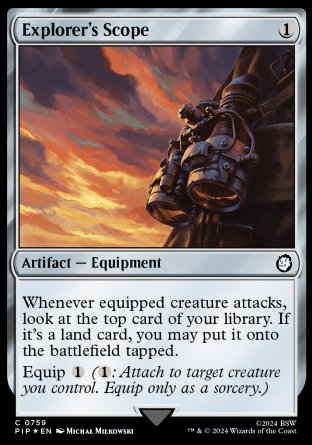 (759) Magic The Gathering Universes Beyond: Fallout: Extras Single: Explorer's Scope Common
