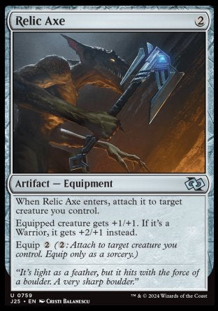 (759) Magic The Gathering Foundations Jumpstart Single: Relic Axe Uncommon