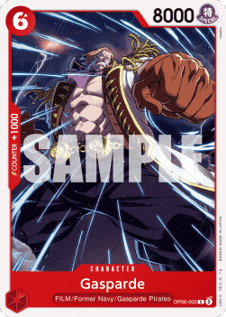 (005) One Piece TCG OP06: Wings of the Captain Single: Gasparde (OP06-005) Common