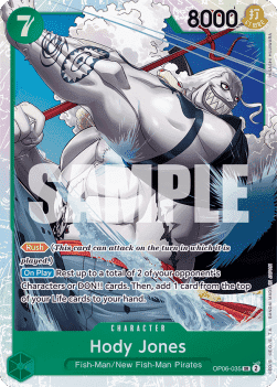 (035) One Piece TCG OP06: Wings of the Captain Single: Hody Jones (OP06-035) (V.1) Super Rare