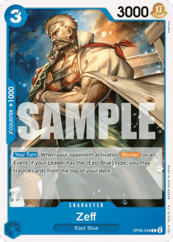 (048) One Piece TCG OP06: Wings of the Captain Single: Zeff (OP06-048) Common