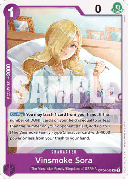 (063) One Piece TCG OP06: Wings of the Captain Single: Vinsmoke Sora (OP06-063) Uncommon