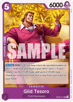 (071) One Piece TCG OP06: Wings of the Captain Single: Gild Tesoro (OP06-071) Uncommon