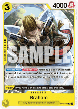 (111) One Piece TCG OP06: Wings of the Captain Single: Braham (OP06-111) Common
