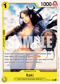 (113) One Piece TCG OP06: Wings of the Captain Single: Raki (OP06-113) Common