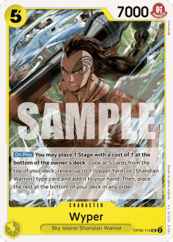 (114) One Piece TCG OP06: Wings of the Captain Single: Wyper (OP06-114) Uncommon