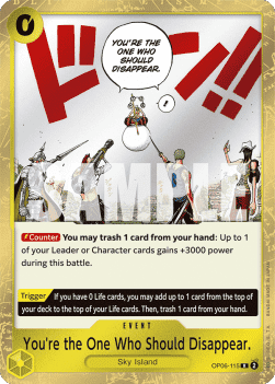 (115) One Piece TCG OP06: Wings of the Captain Single: You're the One Who Should Disappear. (OP06-115) Rare