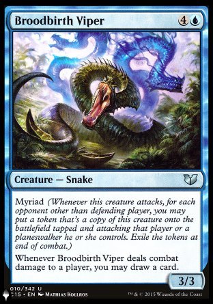 (010) Magic The Gathering The List Single: Broodbirth Viper Uncommon