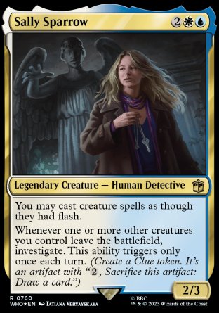 (760) Magic The Gathering Universes Beyond: Doctor Who: Extras Single: Sally Sparrow (V.2) Holo Rare