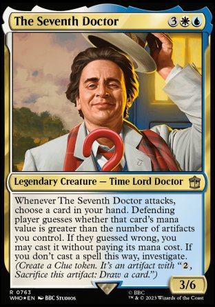 (763) Magic The Gathering Universes Beyond: Doctor Who: Extras Single: The Seventh Doctor (V.3) Holo Rare