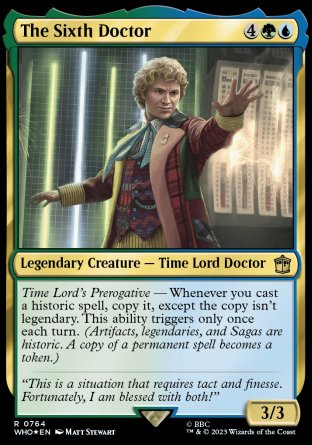 (764) Magic The Gathering Universes Beyond: Doctor Who: Extras Single: The Sixth Doctor (V.3) Holo Rare
